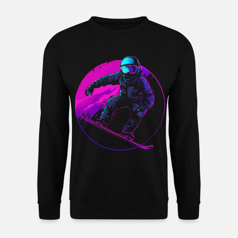 Snowboarder Illustration - Unisex Sweatshirt - black