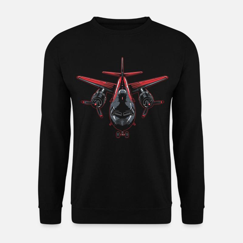 Flugzeug Grafik - Unisex Pullover - Schwarz