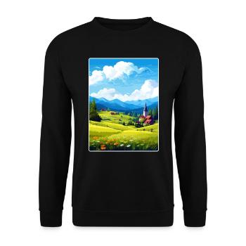 Harz Deutschland Reiseposter Souvenir WPA - Unisex Pullover - Schwarz - Vorne - Alina (178cm) & Michal (187cm)