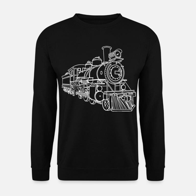 Eisenbahn Skizze - Unisex Pullover - Schwarz