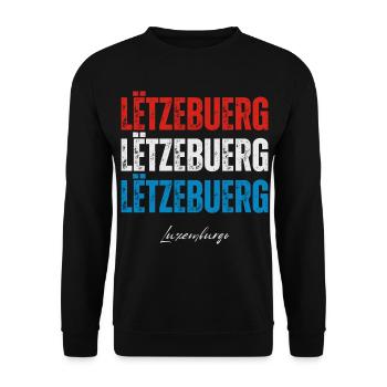 Flag of Luxembourg, Luxembourg pride - Unisex Sweatshirt - black - Front - Alina (178cm) & Michal (187cm)
