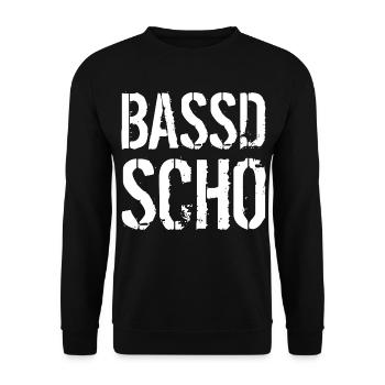 Bassd scho - Unisex Pullover - Schwarz - Vorne - Alina (178cm) & Michal (187cm)