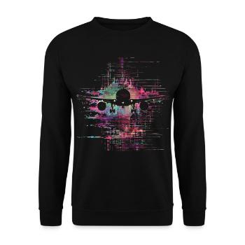 Flugzeuge 90er Jahre - Unisex Pullover - Schwarz - Vorne - Alina (178cm) & Michal (187cm)
