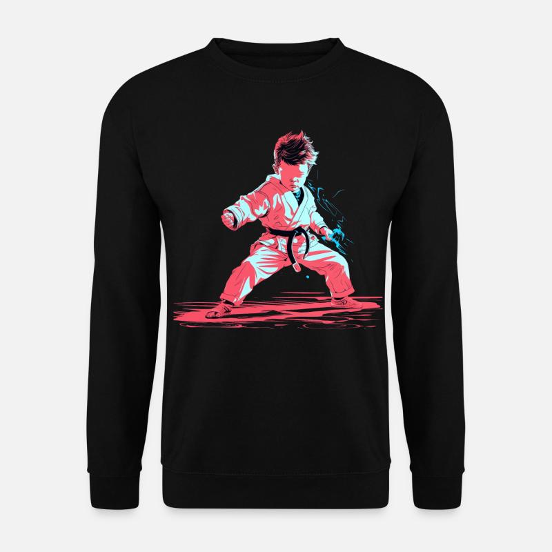 Karaté Garçon Synthwave - Sweat-shirt Unisexe - noir