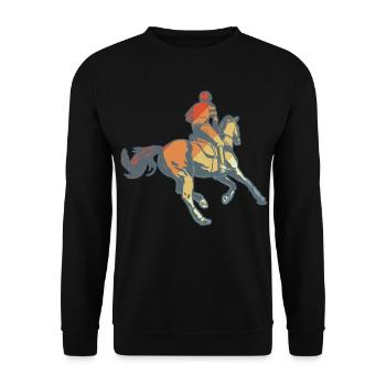 Reitsport - Unisex Pullover - Schwarz - Vorne - Alina (178cm) & Michal (187cm)