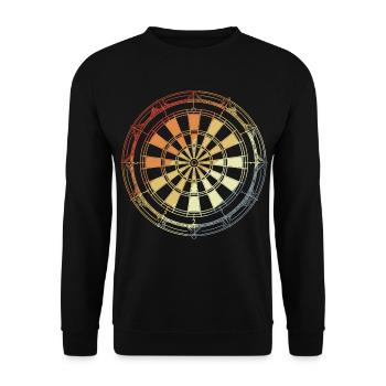 Vintage Dartboard - Unisex Sweatshirt - black - Front - Alina (178cm) & Michal (187cm)