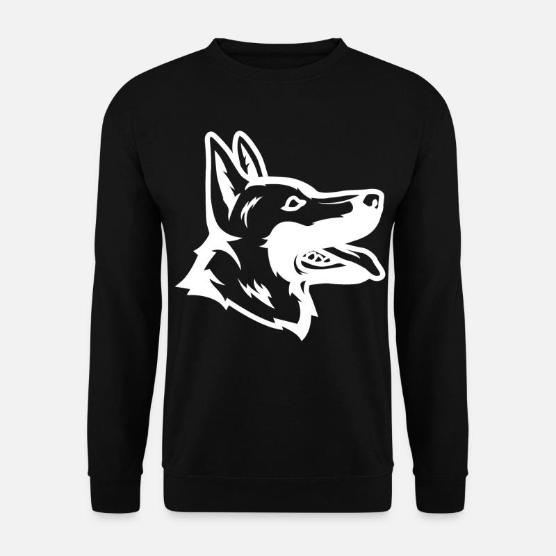 German Shepherd Drawing - Unisex Sweatshirt - black