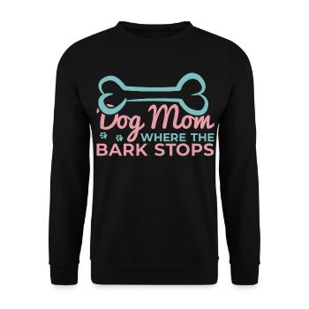 Hunde Mama Spruch - Unisex Pullover - Schwarz - Vorne - Alina (178cm) & Michal (187cm)