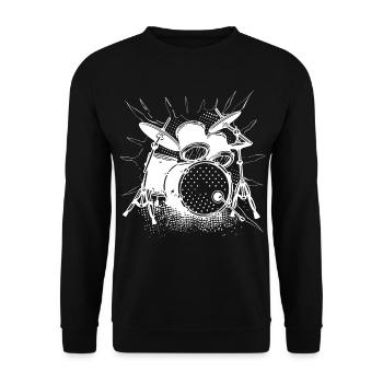 Graphiques de batterie - Sweat-shirt Unisexe - noir - Devant - Alina (178cm) & Michal (187cm)