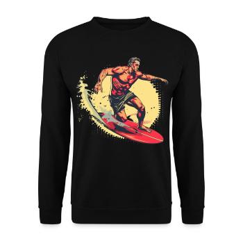 Surfer Graphics - Unisex Sweatshirt - black - Front - Alina (178cm) & Michal (187cm)