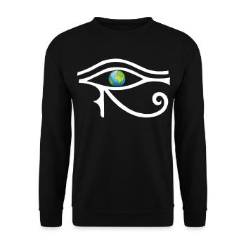 Gaze on the world (white) - Unisex Sweatshirt - black - Front - Alina (178cm) & Michal (187cm)