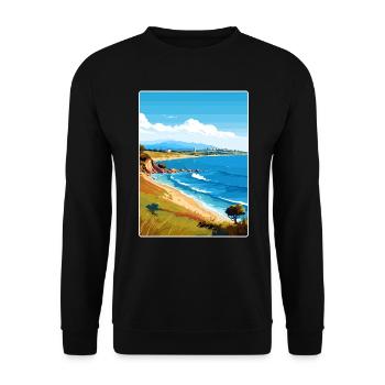 Gallipoli Türkei Reise Poster Souvenir Farbe WPA - Unisex Pullover - Schwarz - Vorne - Alina (178cm) & Michal (187cm)