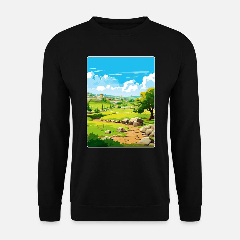 Troja Türkei Reise Poster Souvenir Postkarte Farbe - Unisex Pullover - Schwarz