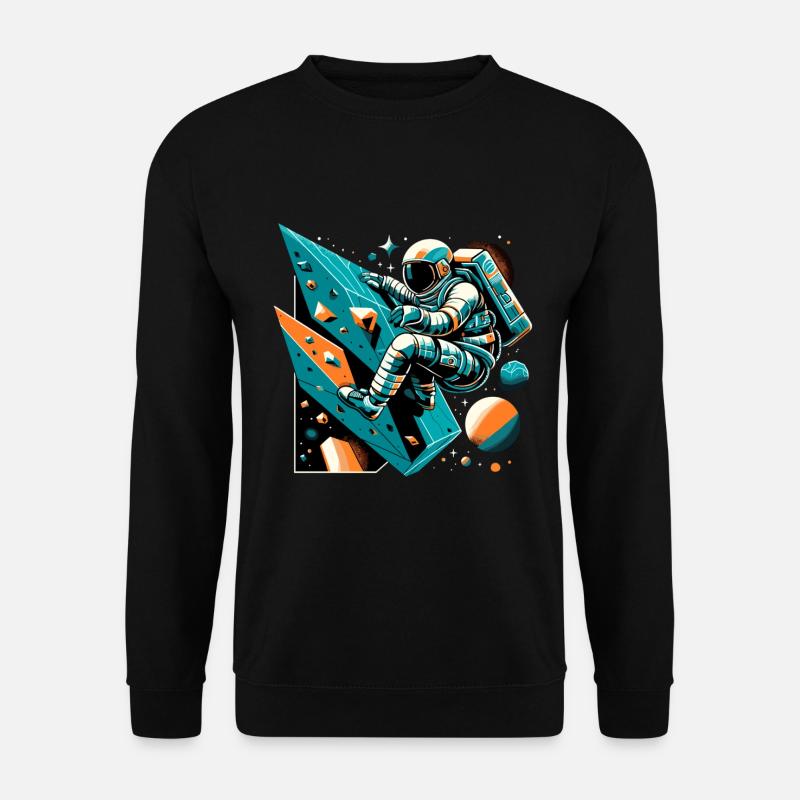 Bouldering Astronaut Gift - Unisex Sweatshirt - black