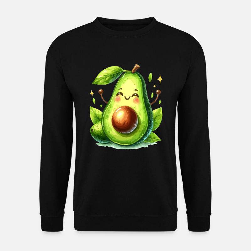 Avocado witzig positiv Optimismus Geschenk - Unisex Pullover - Schwarz