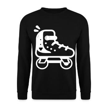 patins à roulettes style dessin animé - Sweat-shirt Unisexe - noir - Devant - Alina (178cm) & Michal (187cm)
