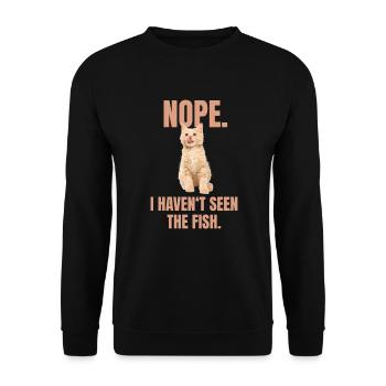 Naughty Cat Meme - Unisex Sweatshirt - black - Front - Alina (178cm) & Michal (187cm)