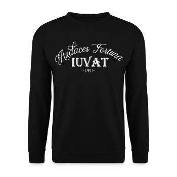 Fortune Favours The Bold - Unisex Sweatshirt - black - Front - Alina (178cm) & Michal (187cm)