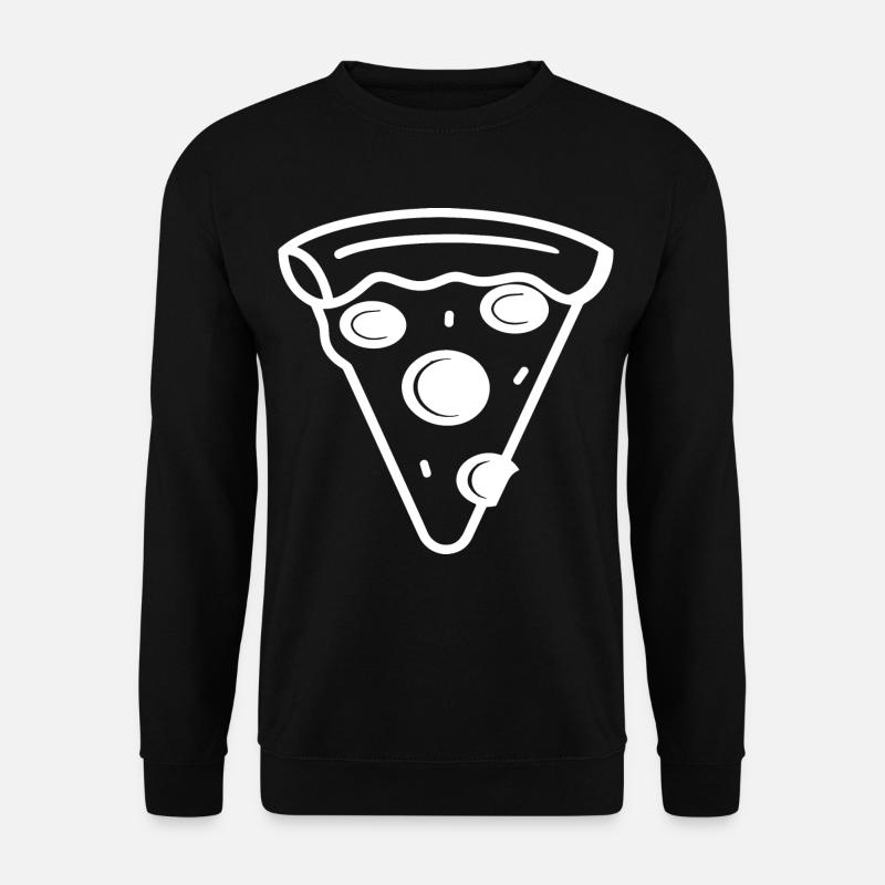 Pizza Slice Line Art - Unisex Sweatshirt - black
