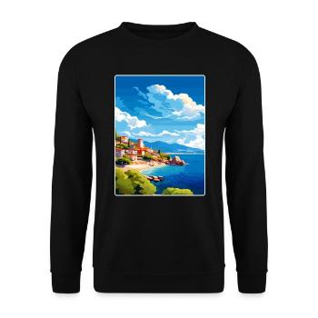 Îles Saroniques Grèce Affiche de voyage Souvenir WPA - Sweat-shirt Unisexe - noir - Devant - Alina (178cm) & Michal (187cm)