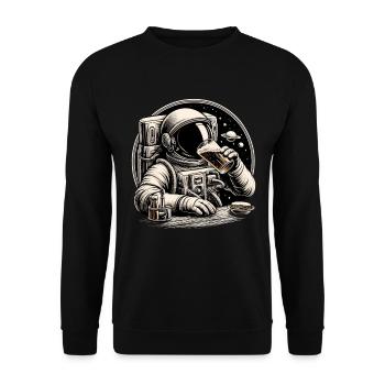 Astronaute Ours Spacebar Cadeau - Sweat-shirt Unisexe - noir - Devant - Alina (178cm) & Michal (187cm)