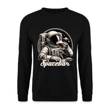 Astronaute Ours Spacebar Cadeau - Sweat-shirt Unisexe - noir - Devant - Alina (178cm) & Michal (187cm)