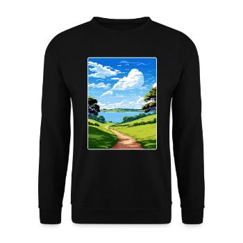 Mount Edgcumbe Country Park Cornwall England - Unisex Sweatshirt - black - Front - Alina (178cm) & Michal (187cm)