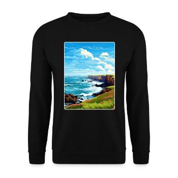 Lizard Point England Reiseposter Souvenir WPA - Unisex Pullover - Schwarz - Vorne - Alina (178cm) & Michal (187cm)