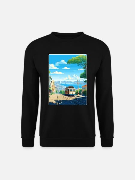 San Francisco Golden Gate California Travel Poster - Unisex Sweatshirt - black