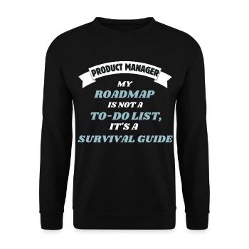 Product Manager - Roadmap - Unisex Sweatshirt - black - Front - Alina (178cm) & Michal (187cm)