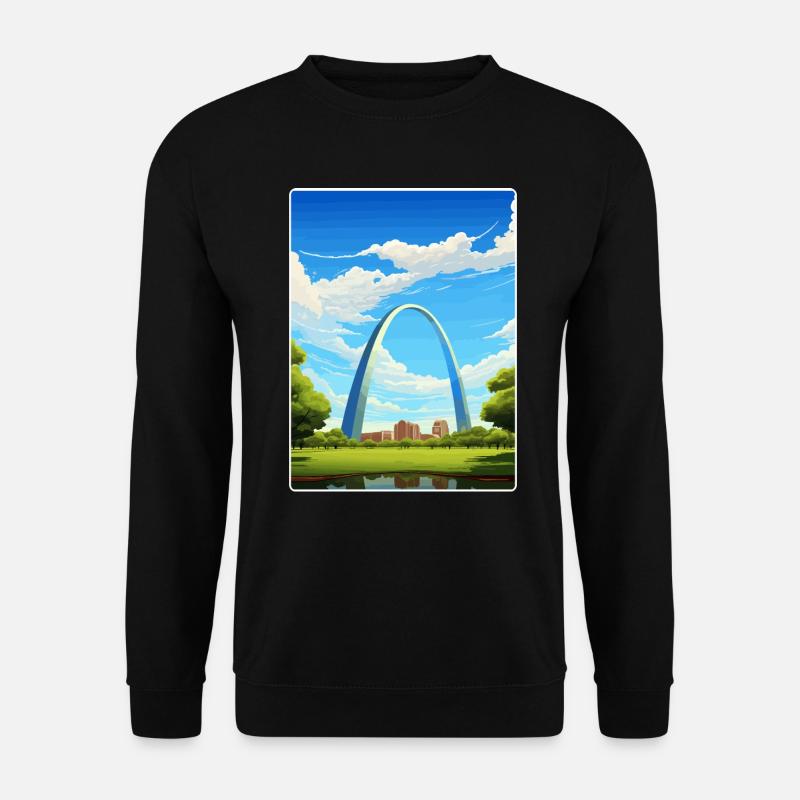 Gateway Arch Nationalpark Reiseplakat Souvenir - Unisex Pullover - Schwarz