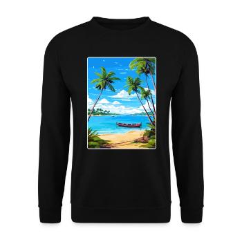 Ko Samui Thailand Thai Reise Poster Souvenir WPA - Unisex Pullover - Schwarz - Vorne - Alina (178cm) & Michal (187cm)