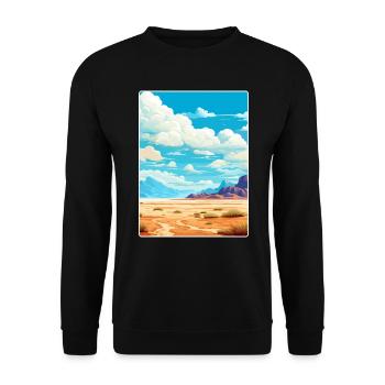 Death Valley National Park California Travel Card - Unisex Sweatshirt - black - Front - Alina (178cm) & Michal (187cm)