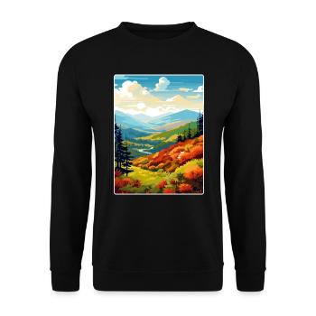 Affiche de voyage du parc national des Great Smoky Mountains - Sweat-shirt Unisexe - noir - Devant - Alina (178cm) & Michal (187cm)
