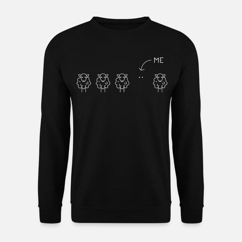 Black Sheep Funny Illustration Statement - Unisex Sweatshirt - black
