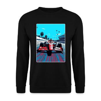 Mexico Circuit Motorsport Race Travel Poster WPA - Unisex Sweatshirt - black - Front - Alina (178cm) & Michal (187cm)