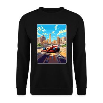 Circuit de Bakou Motorsport Race Azerbaïdjan Voyage WPA - Sweat-shirt Unisexe - noir - Devant - Alina (178cm) & Michal (187cm)