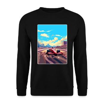 Barcelona Circuit Motorsport Race Spain Travel WPA - Unisex Sweatshirt - black - Front - Alina (178cm) & Michal (187cm)
