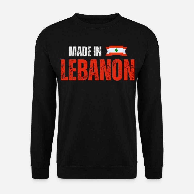 Hergestellt im Libanon, libanesischer Stolz - Unisex Pullover - Schwarz