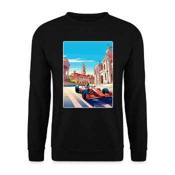 Barcelona Circuit Motorsport Race Spain Travel WPA - Unisex Sweatshirt - black - Front - Alina (178cm) & Michal (187cm)