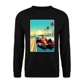 Abu Dhabi Circuit Motorsport Race Uae Travel Card - Unisex Pullover - Schwarz - Vorne - Alina (178cm) & Michal (187cm)