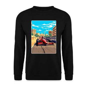 Barcelona Circuit Motorsport Race Spain Travel WPA - Unisex Sweatshirt - black - Front - Alina (178cm) & Michal (187cm)