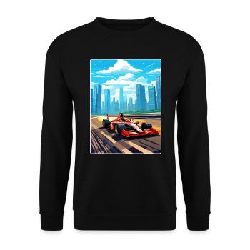 Shanghai Circuit Motorsport Race China Travel Card - Unisex Pullover - Schwarz - Vorne - Alina (178cm) & Michal (187cm)