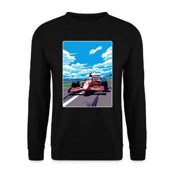 Suzuka Circuit Motorsport Race Japan Painting WPA - Unisex Sweatshirt - black - Front - Alina (178cm) & Michal (187cm)