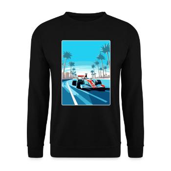 Abu Dhabi Circuit Motorsport Race Uae Travel Card - Unisex Pullover - Schwarz - Vorne - Alina (178cm) & Michal (187cm)