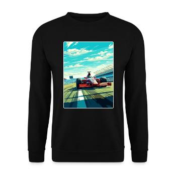 Magny Cours Circuit Motorsport Race France Travel - Unisex Sweatshirt - black - Front - Alina (178cm) & Michal (187cm)