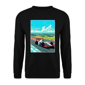 Magny Cours Circuit Motorsport Race France Travel - Unisex Sweatshirt - black - Front - Alina (178cm) & Michal (187cm)