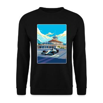 Sochi Circuit Motorsport Race Russian Travel Card - Unisex Sweatshirt - black - Front - Alina (178cm) & Michal (187cm)