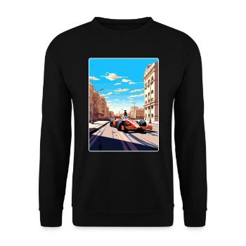 Valencia Circuit Motorsport Race Spain Travel Card - Unisex Sweatshirt - black - Front - Alina (178cm) & Michal (187cm)