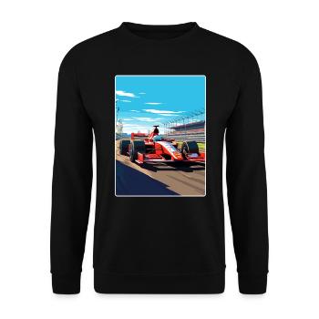 Melbourne Circuit Motorsport Rennen Australien Rennen - Unisex Pullover - Schwarz - Vorne - Alina (178cm) & Michal (187cm)